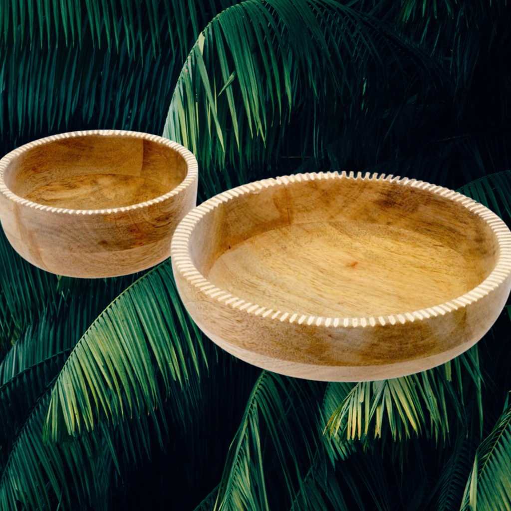 Duo de bols en bois de mangue
