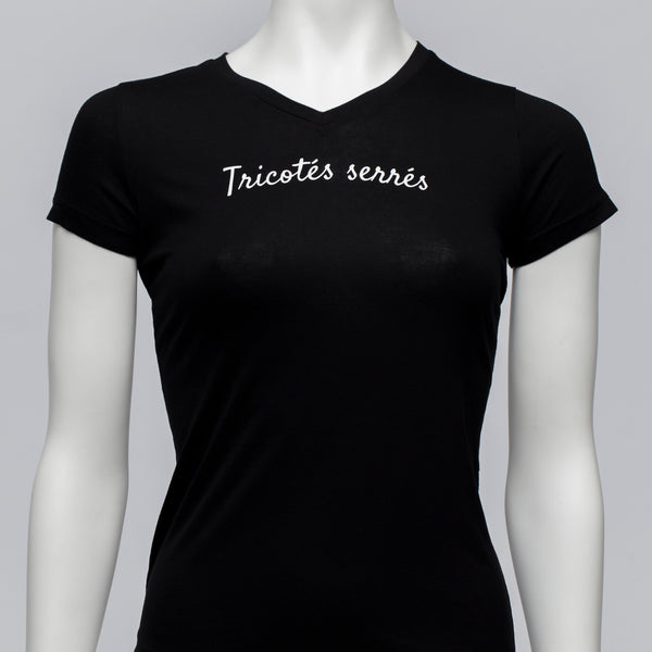 T-shirt noir Collection réconfort, pour femmes, Tricotés serrés